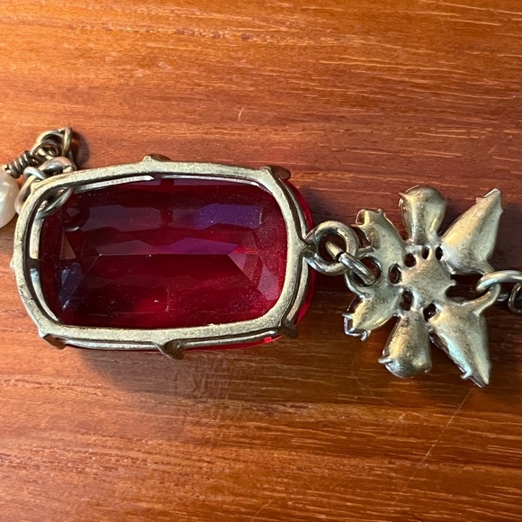 JUICY COUTURE Vintage Bag Keychain Heart Jewel Charms Pearl Crystal Overstuffed - Picture 8 of 11